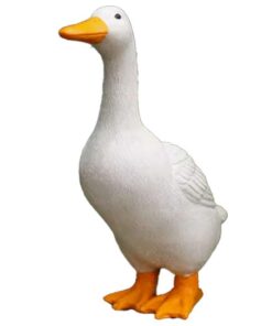 Outdoor Harz Ente Statue Wassersprühfunktion Stehend DesignIdeal für Garten und Innenhof Dekorative Wasserszene Mittelgr