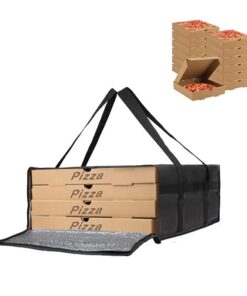 Große Kühltasche Pizzatasche für Camping & Picknick - Faltbar, Isoliertasche für Lebensmittellieferung (50x50x20.5cm) -