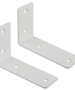 SAYAYO Regalwinkel Weiss multifunktional für Holzregale 90 Grad Winkelhalterung Edelstahl 2 Stück Weiß 125x85