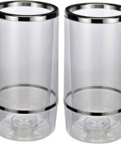 Bambelaa! Doppelwandiger Weinkühler Sektkühler - 2er Set Plastik