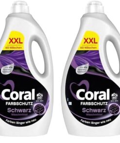 Coral Color Waschmittel Black Velvet Fluid für dauerhafte Schwarzeinfärbung und Farbpflege - naturaler Herkunft, Intensi