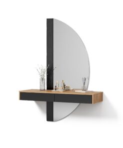 Livinity Schminktisch Ascona, Schwarz, für Damen im Schlafzimmer mit hochwertiger Aufbauqualität und 2 Schubladen, 120 c