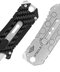 OKNIFE Otacle Mini Universalmesser Kohlefasergriff EDC Multifunktional Schwarz