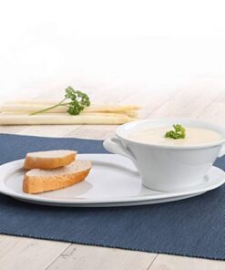 Holst Porzellan Suppen-Set "Vario" 0,35 l weiß mit MP 160 - 27,5 x 17,5 x 7 cm Servierset