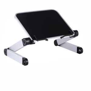 Silvotek Buchstaender - höhenverstellbar für Kochbücher und iPads, Rezeptbuchhalter mit Binderclips und Aluminiumarmen,