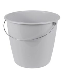 Keeper Eimer mit Metallbügel - Nordic Grey, 5 L, Polypropylen, für Küche und Bad, moderne Design Funktion