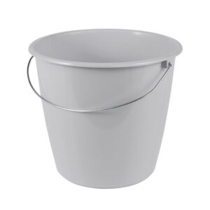 Keeper Eimer mit Metallbügel - Nordic Grey, 5 L, Polypropylen, für Küche und Bad, moderne Design Funktion