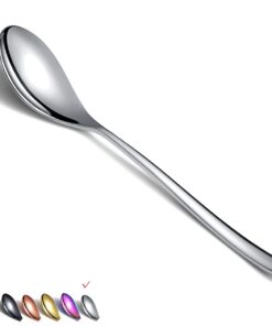 HOMQUEN Menülöffel - Spülmaschinenfest, für Zuhause und Küche, 6 Stück 8,1 Zoll Edelstahl