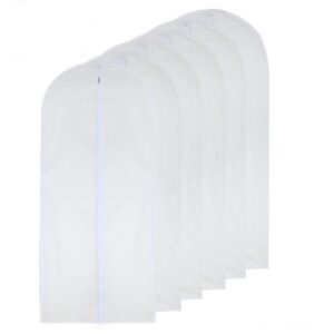 HomeClean Durchsichtiger Kleidersack Mottenfest Weiß 60cm x 140cm Staubschutz für Kleidung Atmungsaktiv Gloverißverschlu