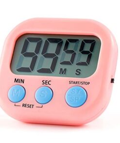 Digitale Küchentimer-Rosafolie Magnetisch Stoppuhr Count-Up- und Countdown-Funktion für Backen und mehr