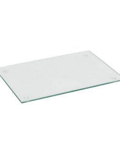 Harbour Housewares Transparentes Glas-Schneidebrett 40 x 30 cm - Schneideunterlage für Küche
