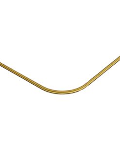 Edelstahl Duschvorhangstange Ecke L-Form Rostfrei Gold 120x120cm Wandmontage