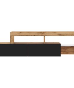 Selsey LED Beleuchtung Fernsehtisch Asymmetrisch Eiche Asten