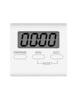 Amosfun Digitaler Küchentimer Timer Countdown für Büro und Schule Großes Display Keine Batterie Erforderlich Weiß | Amo