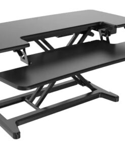 Worktrainer - Höhenverstellbarer Schreibtisch - Für Büro und Hauseidualen - Elektrische Bedienung - Schwarz