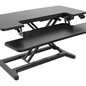 Worktrainer - Höhenverstellbarer Schreibtisch - Für Büro und Hauseidualen - Elektrische Bedienung - Schwarz