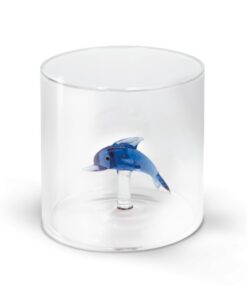 WD Lifestyle - Becher aus Borosilikatglas für Outdoor-Activities mit Motiv aus farbigem Glas innen, leight, widerstandsf
