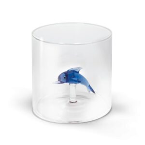 WD Lifestyle - Becher aus Borosilikatglas für Outdoor-Activities mit Motiv aus farbigem Glas innen, leight, widerstandsf