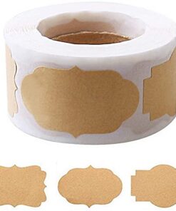 300 Stück Kraft Etiketten Aufkleber für Geschenkverpackung und Flaschenverschönerung | Selbtklebende Marmeladen Etikett