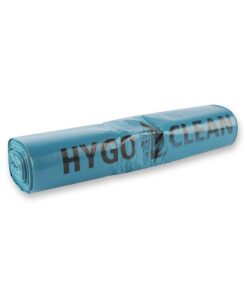 150 Stück Hygoclean Müllsäcke, 70 l, LDPE, blau, für Hausmüll, Abfallbeutel, ideal zum Sortieren von Müll