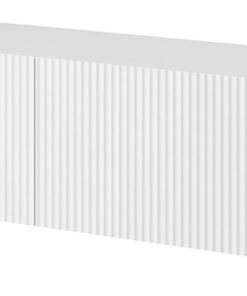 Selsey Veldio TV Schrank Board Fernsehschrank Weiß 175 cm Hängend Gefräste Front