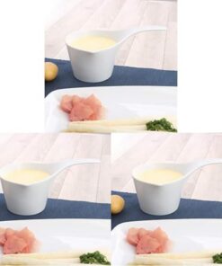 Holst Porzellan Sauciere "Paris" weiß 0,40 l - Pack mit 3, 20,5 x 12 x 9 cm SA 235