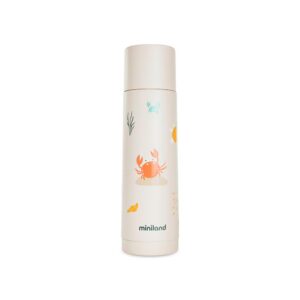 Miniland Baby-Thermos flüssigkeiten Hält Temperatur 24h Edelstahl Auslaufsicher Tropfschutz Crabsy 500ml