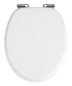 WENKO WC-Sitz Mod. Urbino, Toilettensitz mit Easy-Close Absenkautomatik - für sanftes Deckelschließen, geeignet für Fami