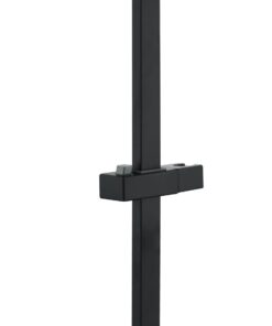MCADYS Duschstange Universal 70 cm Schwarz Matt Classic mit Schiebegleiter zur Höhenverstellung für Badezimmer und Dusch