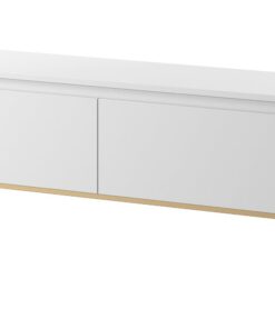 Selsey Fernsehtisch Mit Schränken Weiss Benjamin 150_cm Goldene Beine Trendigester_Fernsehtisch