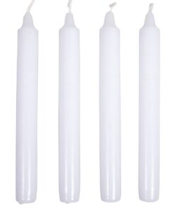 Rayher Stabkerze: zur Dekoration und Bastelaktivitäten, weiß, Glockenspitze, 19 cm lang, 2,1 cm Ø, Box x 4, perfekt für