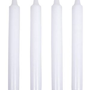 Rayher Stabkerze: zur Dekoration und Bastelaktivitäten, weiß, Glockenspitze, 19 cm lang, 2,1 cm Ø, Box x 4, perfekt für