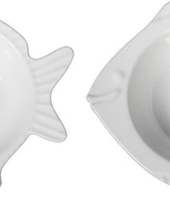 Holst Porzellan Fisch Suppenschale Nemo 21 cm weiß - 2er Set 21x19x5 cm