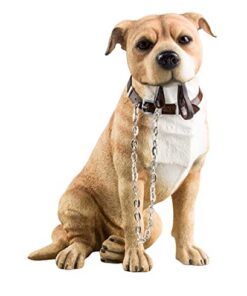 Der Leonardo Collection Walkies Range Dekofigur Staffordshire Bullterrier, Kunstharz, für Liebhaber, zur Hundefestivität