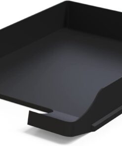 Stapelbarer Dokumentenablagen Schwarz A4 - Schreibtisch-Organisator - 35x25x5,2 cm