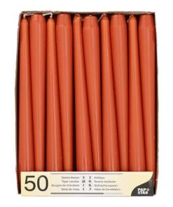Papstar Edelrostspitzkerze Ø 2,2 cm, 25 cm, 50 Stück - Feierlichkeiten & Geschenke | Papstar Rohrstabkerze Ø 2,2 cm, 25