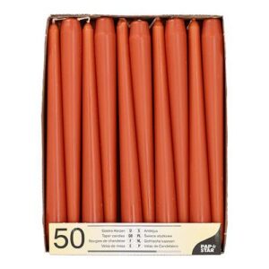 Papstar Edelrostspitzkerze Ø 2,2 cm, 25 cm, 50 Stück - Feierlichkeiten & Geschenke | Papstar Rohrstabkerze Ø 2,2 cm, 25