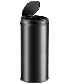 Monzana® Müllcontainer für Küche Sensor 50L Edelstahl USB-Ladekabel Hygienisch Automatik Schwarz Recycling