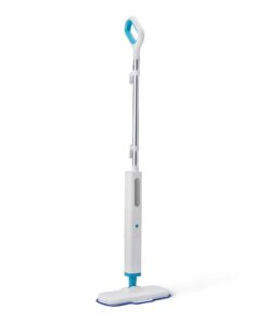Amazon Basics Trockentuch für Hartböden, 450 ml Tank, 6m Kabel, 3 waschbare Pads, Weiß | Amazon Basics Dampfwischer, 45