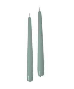 Cereria di Giorgio Risthò konische Kerzen für Kerzenhalter, grau-grün, 2,2 x 25 cm, 10 Stück Cereria di Giorgio Risthò k