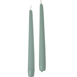 Cereria di Giorgio Risthò konische Kerzen für Kerzenhalter, grau-grün, 2,2 x 25 cm, 10 Stück Cereria di Giorgio Risthò k