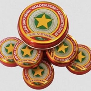 Vietnamesischer Balsam Goldstern - Heilend mit Menthol & ätherischen Ölen - Gegen Kopfschmerzen & Erkältung - 4x10g Vi