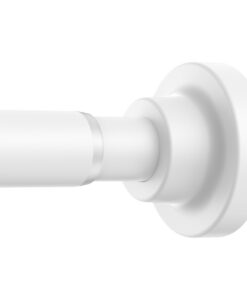 AIZESI Gardinenstange ohne Bohren – Teleskop-Klemmstange 90–160 cm, 25 mm, Weiß