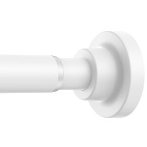 AIZESI Spannung Duschstange für Duschkabine, Weiß, Verstellbar von 91,4-160,0 cm, Carbonfree Certified - Anti-Rost und r