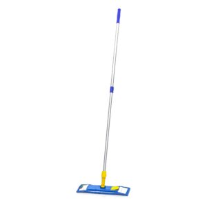 Wisch-Star Wischmopp-Set für gründliche Reinigung mit Microfaserbezug und Teleskopstiel 40 cm, ideal für Profis und Haus
