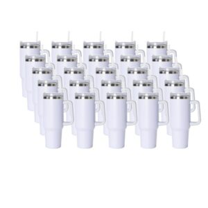 25 Pack 40oz Sublimation Handle Blank Edelstahlgefäss für Jedenheit (25, Sublimation) 25 Pack 40oz Sublimable Handlbar