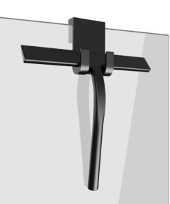 IARTISTE Duschabzieher Silikon Edelstahl Kern Badezimmer Spiegel Glas Reinigung (Black, Small)