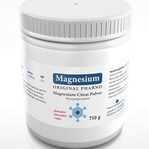 Original Pharno Magnesium-Citrat Pulver - Für Muskeln, Nerven & Elektrolytbalance - 750g - Pures Magnesiumcitrat ohne Zu