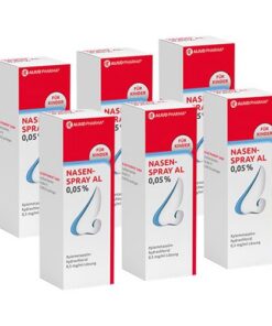 NASENSPRAY AL 0,05% - Nasennebenhohle Entschlackung + Linderung von Nasenstiche + Alltagsverwendung 6x 10ml