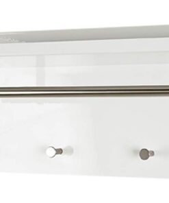 HAKU Edelstahlgarderobe Möbel weiß modern stilatisch | HAKU Wandgarderobe MDF edelstahloptik stylemoderne weiße maße |